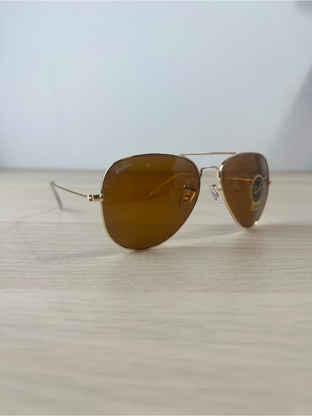 Ray-Ban Gold/Brown Ray-Ban RB3026 Aviator Large Metal II Sunglasses